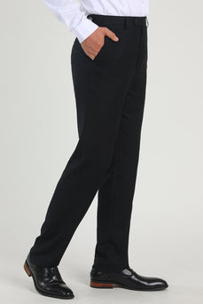 Black Straight Leg Suit Pants for Wedding