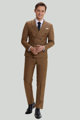 Khaki Men's 2 Piece Slim Fit Tuxedo & Suit