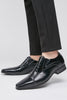 Load image into Gallery viewer, Black Lace-Up Men&#39;s Leather Slip-On Formal Shoes