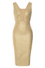 Load image into Gallery viewer, Royal Blue Illusion V-Neck Semi Formal Dress