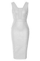 Load image into Gallery viewer, Royal Blue Illusion V-Neck Semi Formal Dress