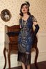 Load image into Gallery viewer, Black Golden 1920 Retro Sequin Dress