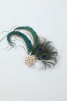 Green Peacock 1920s Headband