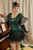 Load image into Gallery viewer, Dark Green Plus Size 1920s Gatsby Dress