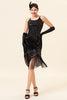 Load image into Gallery viewer, Bodycon Black Silver Sequins 1920s Dress