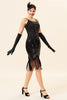 Load image into Gallery viewer, Bodycon Black Silver Sequins 1920s Dress