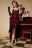 Load image into Gallery viewer, Bodycon Black Silver Sequins 1920s Dress