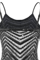 Load image into Gallery viewer, Bodycon Black Silver Sequins 1920s Dress