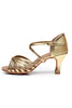 Load image into Gallery viewer, Gold Kitten 1920s Sandal
