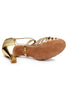 Load image into Gallery viewer, Gold Kitten 1920s Sandal