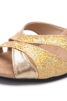 Load image into Gallery viewer, Gold Stiletto Pointed Heel 1920s Sandal