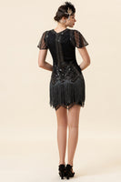Load image into Gallery viewer, Luxurious Sequined Beaded Fringe 1920s Dress