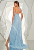 Load image into Gallery viewer, One Shoulder Sequined Mermaid Long Formal Dress
