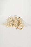 Load image into Gallery viewer, Vintage Ostrich Feather Blush Evening Bag