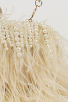 Load image into Gallery viewer, Vintage Ostrich Feather Blush Evening Bag