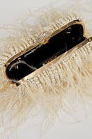 Load image into Gallery viewer, Vintage Ostrich Feather Blush Evening Bag