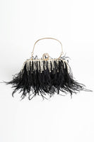 Load image into Gallery viewer, Vintage Ostrich Feather Blush Evening Bag