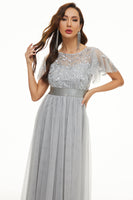 Load image into Gallery viewer, Sequins Tulle Mother of Bride Dress