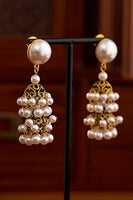 Load image into Gallery viewer, Vintage Golden Pearl French Court Style Tassel Earrings