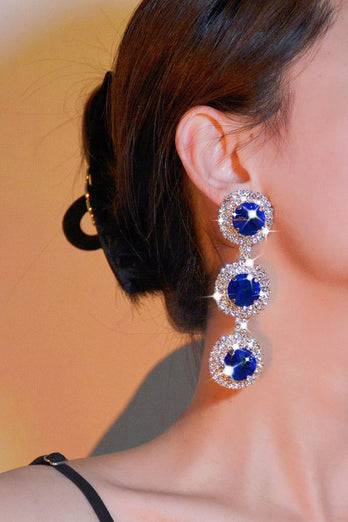 Multi-Layered Round Rhinestones Earrings