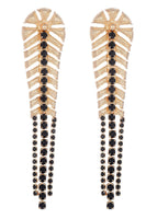 Load image into Gallery viewer, Alloy Rhinestones Vintage Boho Leaf Tassel Earrings