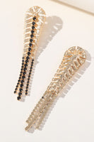 Load image into Gallery viewer, Alloy Rhinestones Vintage Boho Leaf Tassel Earrings