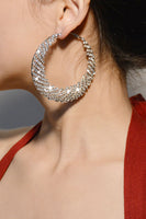 Load image into Gallery viewer, Cut Out Rhinestones Round Geometric Earrings
