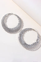Load image into Gallery viewer, Cut Out Rhinestones Round Geometric Earrings