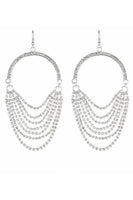 Load image into Gallery viewer, Sparkly Rhinestone Wrapped Silver Earrings