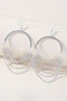 Load image into Gallery viewer, Sparkly Rhinestone Wrapped Silver Earrings