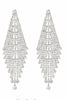 Load image into Gallery viewer, Shiny Silver Long Rhinestones Earrings