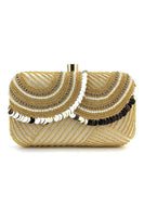 Load image into Gallery viewer, Black Beaded MIni Party Handbag with Sequins