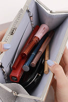 Load image into Gallery viewer, Silver Rhinestone Evening Clutch Bag