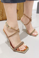 Load image into Gallery viewer, Square Toe Stiletto Black High Heels