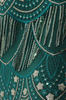 Load image into Gallery viewer, Dark Green Sheath Fringes Long 1920s Dress