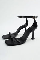 Load image into Gallery viewer, Black Ankle Strap High Heel Sandal
