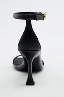 Load image into Gallery viewer, Black Ankle Strap High Heel Sandal