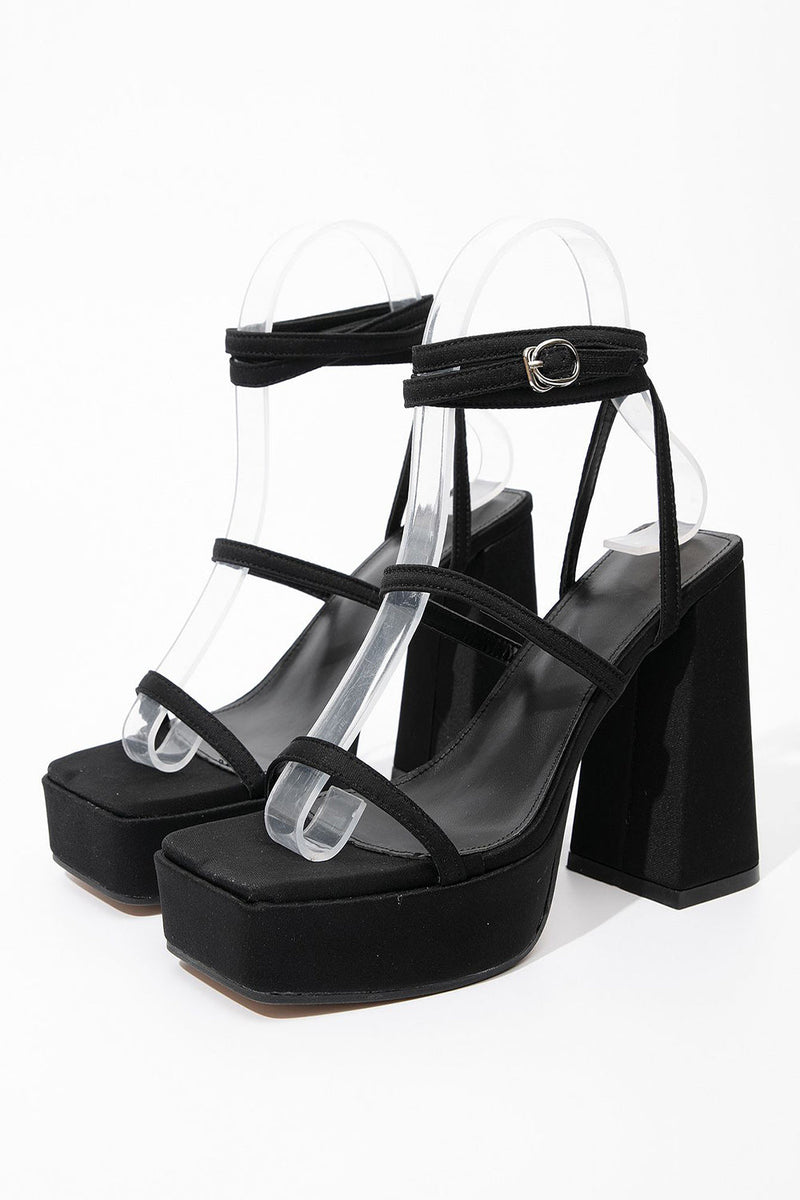 Load image into Gallery viewer, Green Chunky-heel Platform Strappy High-heeled Sandals