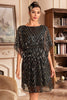 Load image into Gallery viewer, Glitter Sequins 1920s Dress with Batwing Sleeves