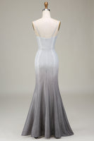 Load image into Gallery viewer, Grey Mermiad Sparkly Formal Dress with Pleated
