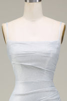 Load image into Gallery viewer, Grey Mermiad Sparkly Formal Dress with Pleated