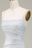 Load image into Gallery viewer, Grey Mermiad Sparkly Formal Dress with Pleated