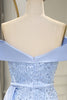 Load image into Gallery viewer, Sparkly Light Blue Long Sequined Formal Dress With Slit