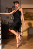 Load image into Gallery viewer, Black Roaring 20s Gatsby Fringed Flapper Dress