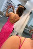 Load image into Gallery viewer, Mermaid Red Sequins Long Formal Dress with Slit