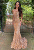 Load image into Gallery viewer, Sparkly Dark Green Sequins Mermaid Sweetheart Long Formal Dress