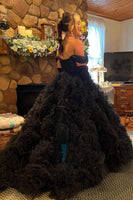 Load image into Gallery viewer, Lilac Tiered Corset Off the Shoulder Long Formal Dress