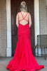 Load image into Gallery viewer, Lavender Rhinestone Spaghetti Straps Mermaid Formal Dress