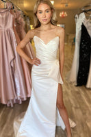 Load image into Gallery viewer, Sweetheart Hot Pink Long Formal Dress with Split Front