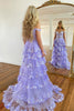 Load image into Gallery viewer, Pink Off The Shoulder Tiered Formal Dress